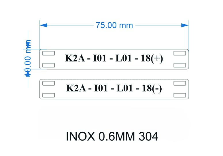 In khắc thẻ cáp inox 304 - Nameplates